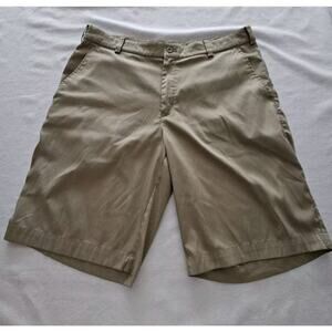 Nike Dri Fit Performance Golf Shorts Men's 34 Khaki Beige Lightweight